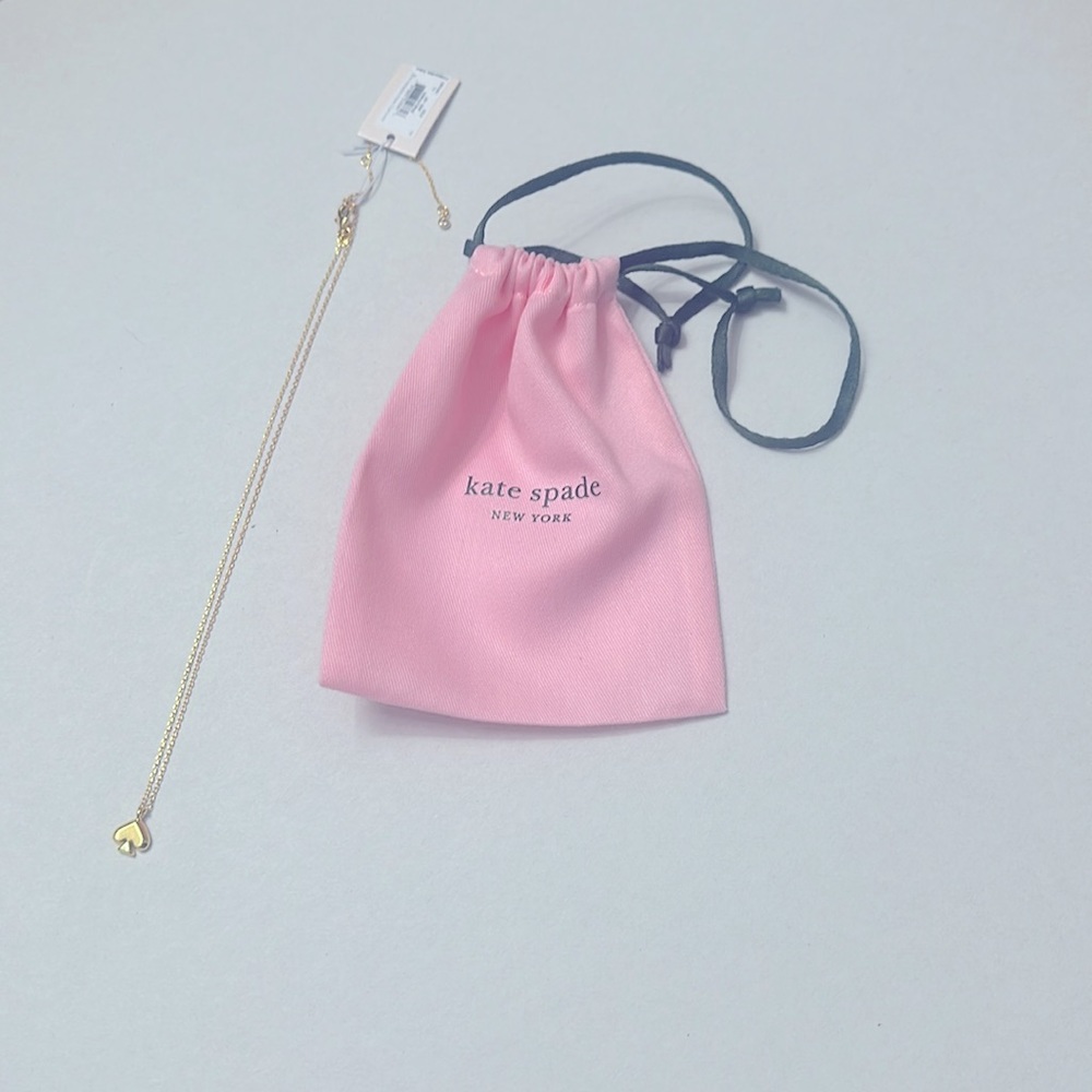 Kate Spade Gold Pendant Necklace and bag ! New with Tag. Gift!